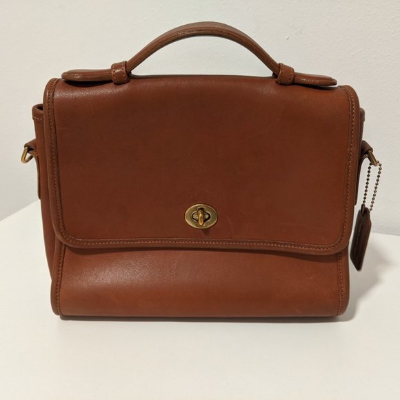 Coach Handbags - Vintage Coach Court Bag 9870 British Tan